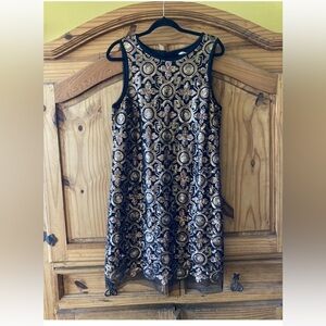 Chelsea & Violet Black and Gold Sleeveless Mini Dress